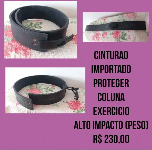 Cinturao em couro pra musculacao. Reforçado