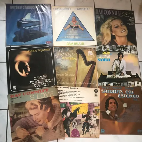 Lote 9 discos de vinil bom estado samba e orquestras