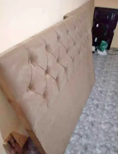 Cama casal box , cabeceira e Puff baú