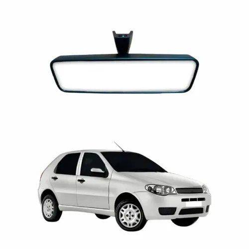Retrovisor Fiat Palio 2001 à 2017 - Interno Cinza (Prismatico) - Metagal