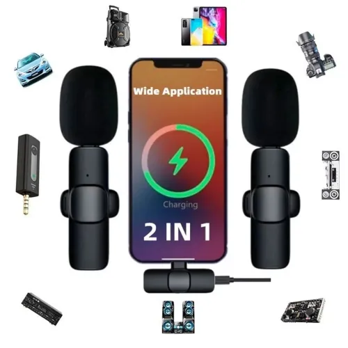 K9Microfone sem fio kit 2e1