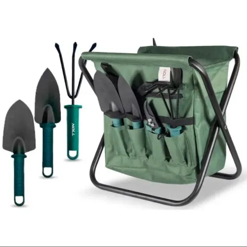 Kit Para Jardinagem 8 Peças Com Banquinho - Noll  