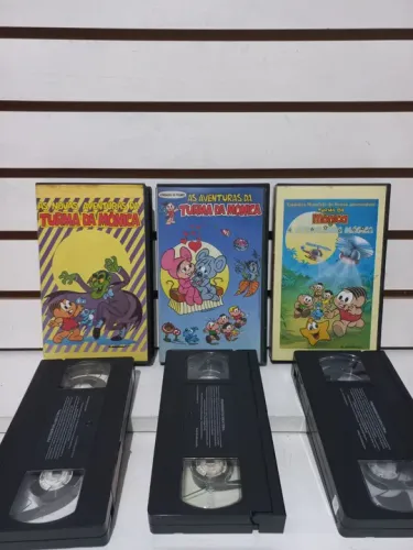 fitas vhs antigas 3 peças