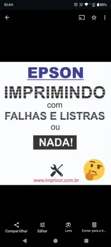 Impressora Epson com falhas e listras 