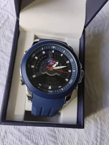 Relógio Masculino US Polo ASSN Azul Original 