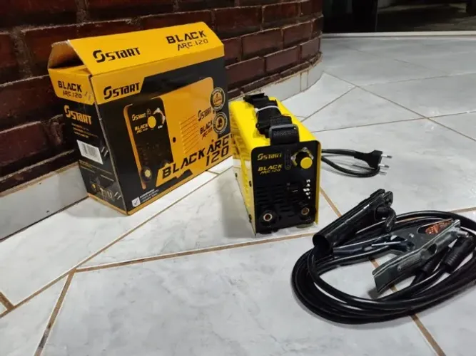 Máquina Inversora Solda 120a Profissional Elétrica Portátil Amarelo 220v