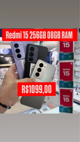 Celular Redmi 15 256GB 08GB RAM Novo Entregamos Grátis Garantia 