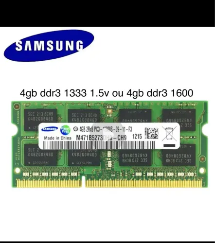 Memoria ram 4 gb ddr3 1.5v ou 4gb ddr3 1600 ( Samsung Raro ) temos outas marca