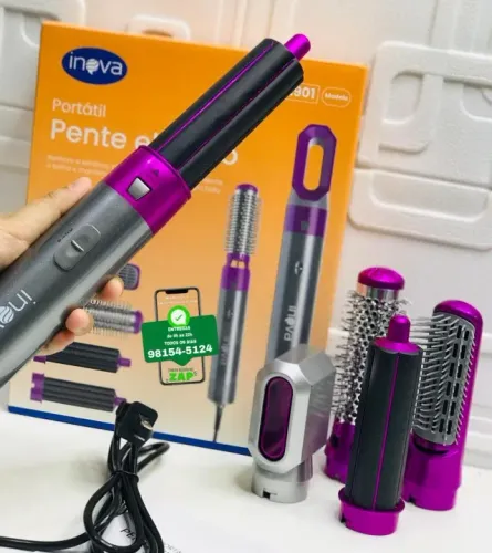 Escova Secadora Kit 5em1 - Entrega das 9 até 22hrs