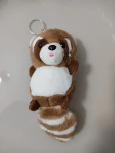 Pingente Panda Vermelho de pelúcia