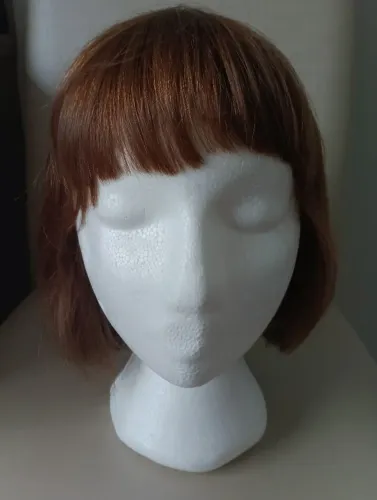 Peruca ruiva cabelo natural