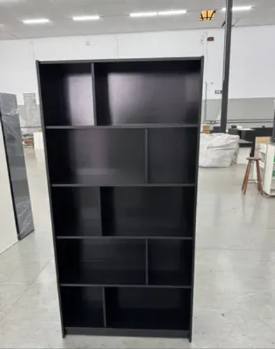 Estante Colmeia Zig Zag - MDF Preto