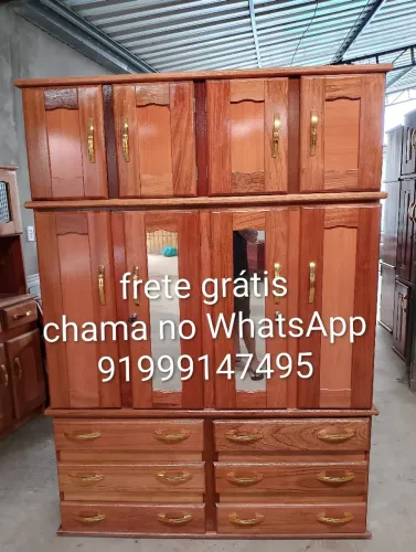 Guarda roupa de casal 4 portas 90% madeira -frete grátis.