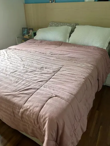 Cama casal box + colchão Ortobom
