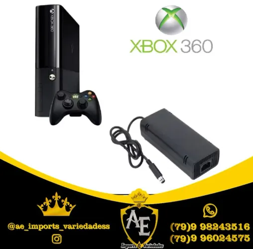 Fonte para Xbox 360 com 1 e 2 pinos