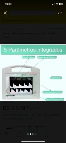 Monitor Multiparametros Veterinário DI 430