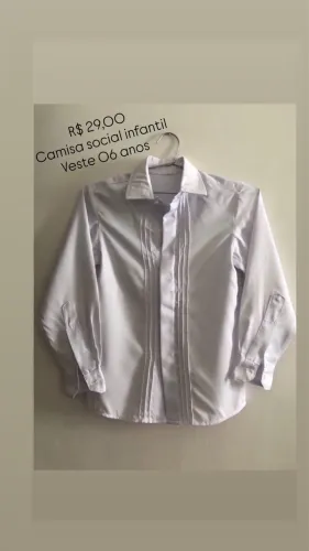 Camisa social masculina 06 anos