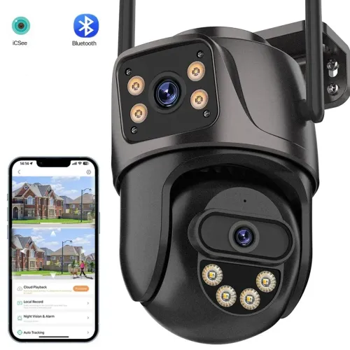 WONSDAR XM80-4MP CÂMERA HD Wi-Fi PTZ Lente Dupla, Infra e Sensor de Movimento