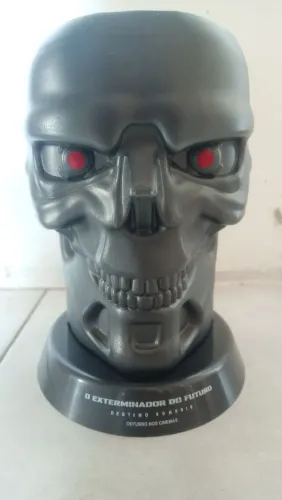Balde de pipoca Terminator t800 Filme Exterminador Destino Sombrio