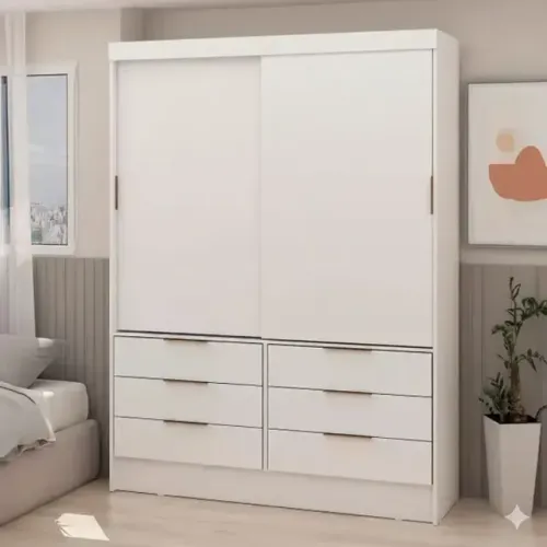 Roupeiro de solteiro branco (pronta entrega)