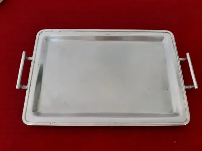 Bandeja Retangular Prata 90
