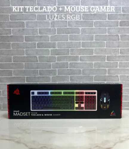 Kit Teclado e Mouse Gamer com Luzes RGB