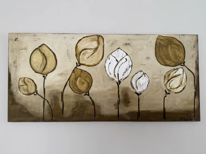 Quadro com textura pintado a mão