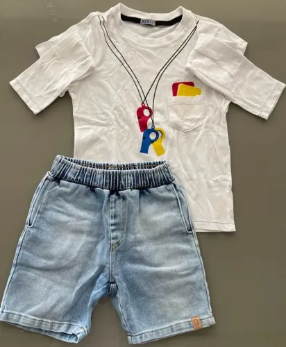Kit DIGI Bermuda Jeans + Camisa manga longa