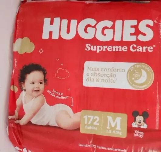 Fraldas Huggies M - 172 unidades