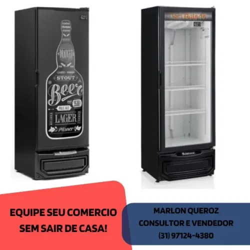Cervejeira Gelopar 410 Litros Porta Cega/Vidro 127-220v