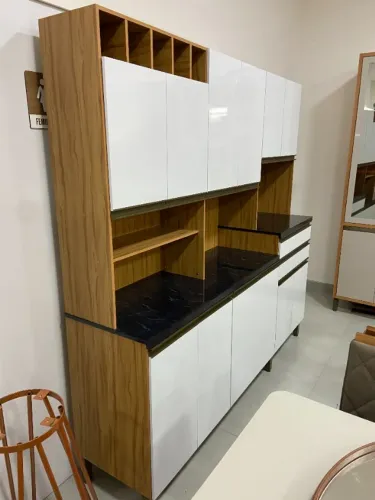 Kit Cozinha MDF - 12 Portas, 2 Gavetas Telescópicas e Tampo Diferenciado!