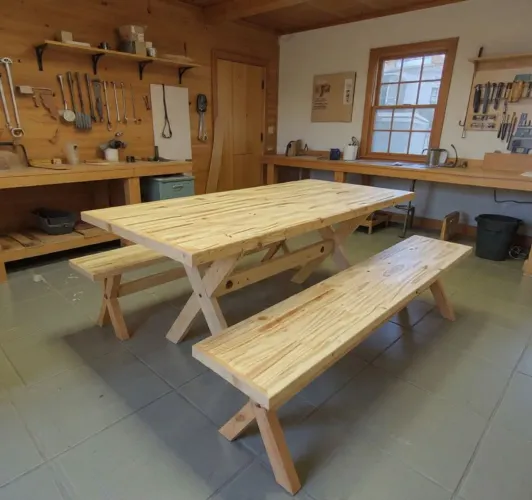 Conjunto de mesa Rústica Nova