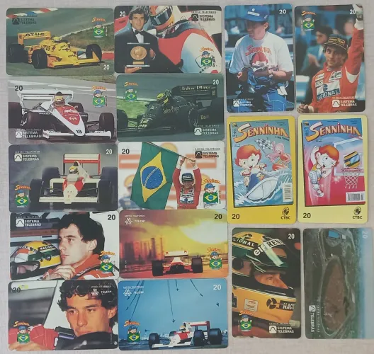 Cartões telefônicos Senna - Coleção completa!