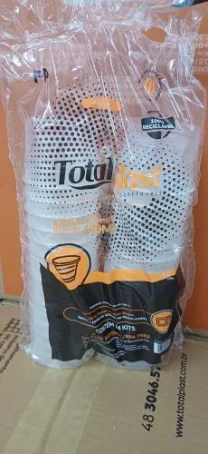 Kit POTE com TAMPA descartável 140ml TotalPlat, freeze, micro-ondas, com 24unid.