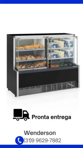 Balcão Quente/Frio Gelopar Vidro Reto 2 Placas Frias 1,40M 220v Novo