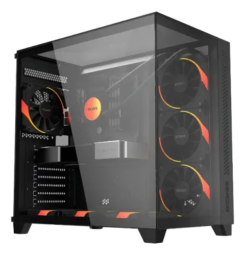 Gabinete Gamer Forcefield Max Black Vulcan - Gffmaxbv -Grande- Loja Coimbra Computadores