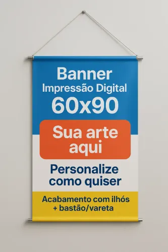 Banner Personalizado 60x90cm em Lona