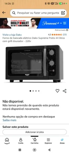 Forno Dako 44 litros