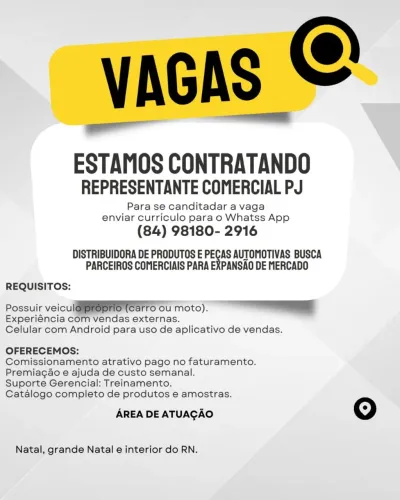 Vendedor externo de peças automotivas