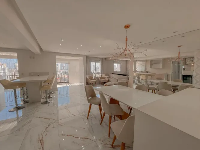 Apartamento mobiliado para venda com 160m² de área útil, sendo 4 dormitórios, 2 suítes, 4 