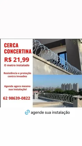 Instalação de cerca concertina em Goiânia e região