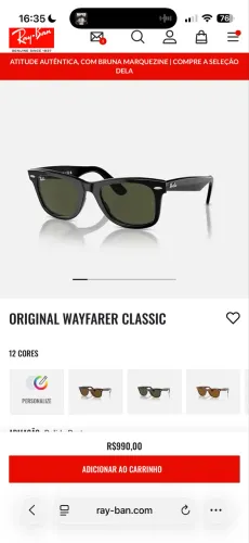 Óculos Ray-Ban WAYFARER CLASSIC