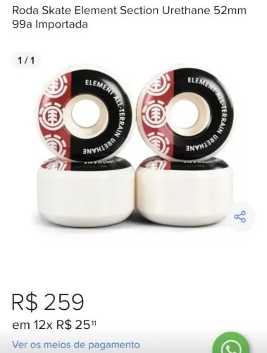 Rodinhas de skate Element All-Terrain Urethane - nova<br>