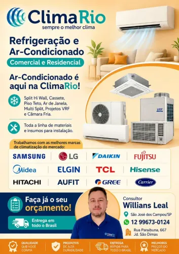 Ar Condicionado Frio e Quente/Frio BARATO! A partir de R$ 1.500! CLIMA RIO