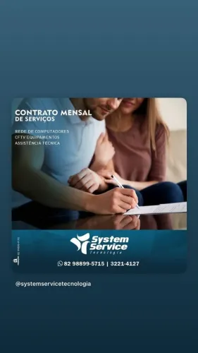 Contrato mensal de serviços , Rede de computadores , cftv equipamentos , assistência téc.