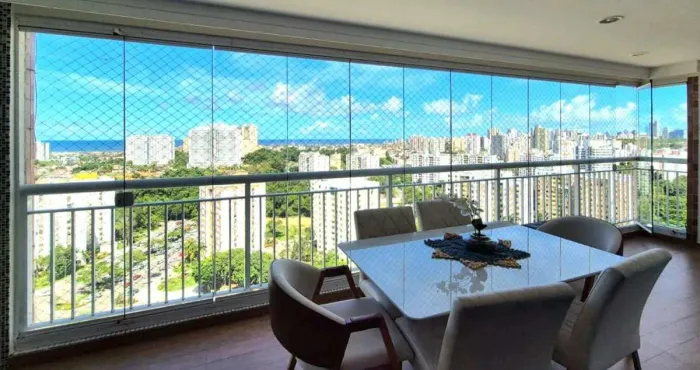 Apartamento IKÊ Imbuí 3 Quartos 109m² Decorado Finamente Vista Mar