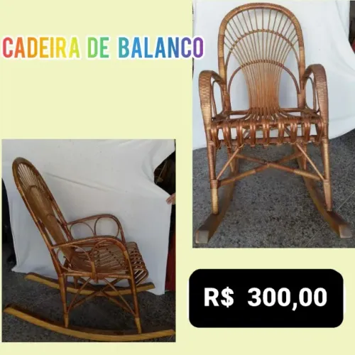 cadeira de balanço e vassoura mágica