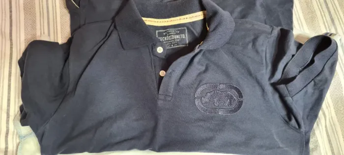 Camisa Polo Ecko Azul Marinho