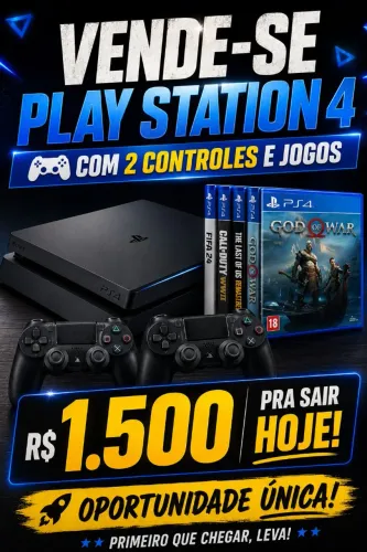 Console Playstation 4 Slim 1TB. 2 Controles.