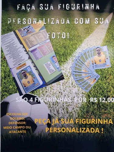 Figurinha personalizada da copa com sua foto